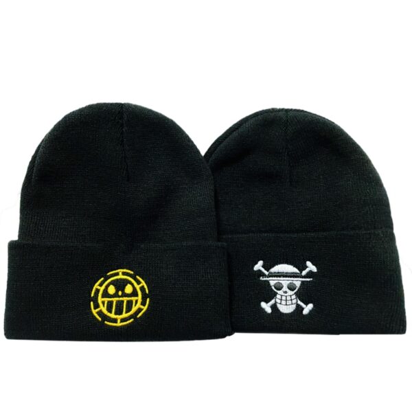 One Piece Beanies Hat Embroidery Knitted Hats Winter Warm Casual Skull Caps Bonnet Cotton Pirates Gorro