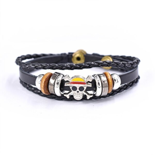 Fashion One Piece Cartoon Anime Bracelet Luffy Zoro European And American Retro Man Bracelet Adjustable Accessories