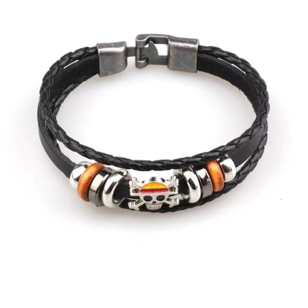 Fashion One Piece Cartoon Anime Bracelet Luffy Zoro European And American Retro Man Bracelet Adjustable Accessories