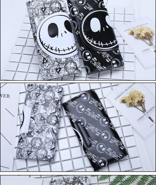 New Design Cute Cartoon Wallet Fashion Skull Cartoon Long Purse For Men And Women With Card