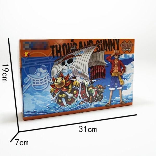 Hot Anime One Piece Thousand Sunny Pirate Ship Model DIY Assembled Boat Models Decoration Collectible Toys