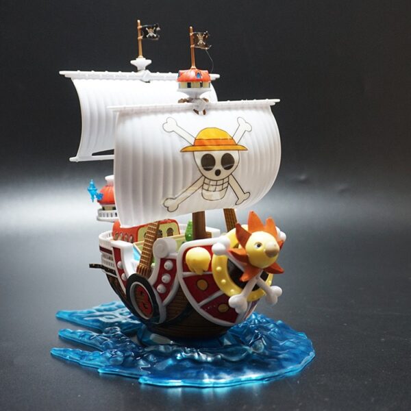 Hot Anime One Piece Thousand Sunny Pirate Ship Model DIY Assembled Boat Models Decoration Collectible Toys