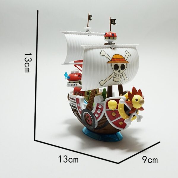 Hot Anime One Piece Thousand Sunny Pirate Ship Model DIY Assembled Boat Models Decoration Collectible Toys