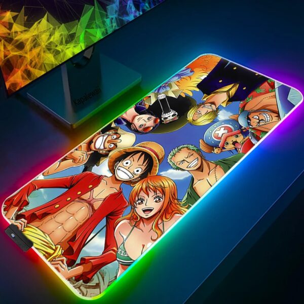 LED Light Mause Pad For Computer Mouse Pad Anime Desk Mat PC Gamer Cabinet For Office