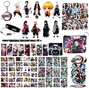 Demon Slayer Fan Set - 11 Pieces & Badge, Sticker, Keychain, Phone Stand & More!