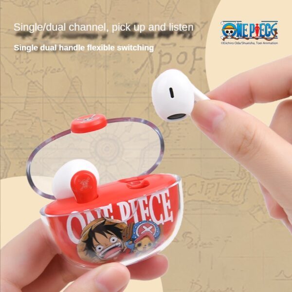 Kawaii One Piece Wireless Headphones Bluetooth Cartoon Anime Smart Touch Control Noise Reduction Earhooks Waterproof Headset