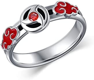 Sterling Silver Naruto Itachi Ring - Perfect Gift for Anime Fans!