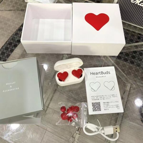 Wireless Headphones Heart Shaped Earphones Woman Bluetooth Earphone High Quality Heart Earbuds