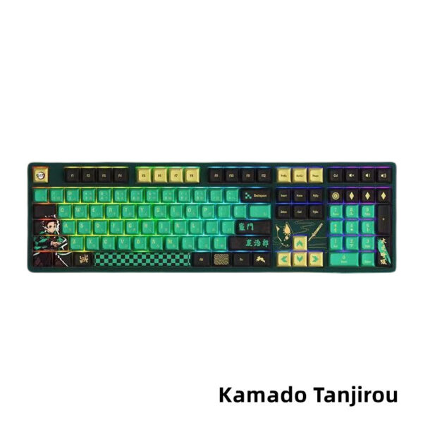 DEMON SLAYE Keyboard Tanjirou/Nezuko Mechanical Keyboard Three-mode wireless RGB backlit gaming office desktop esports Keyboard