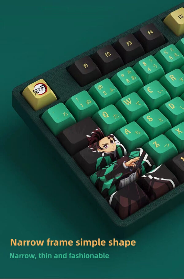 DEMON SLAYE Keyboard Tanjirou/Nezuko Mechanical Keyboard Three-mode wireless RGB backlit gaming office desktop esports Keyboard