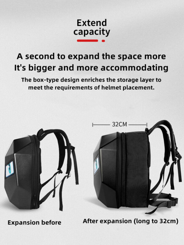 Sharingan Riding motorcycle backpack LED Sharingan locomotive backpack male hard shell waterproof knight helmet bag