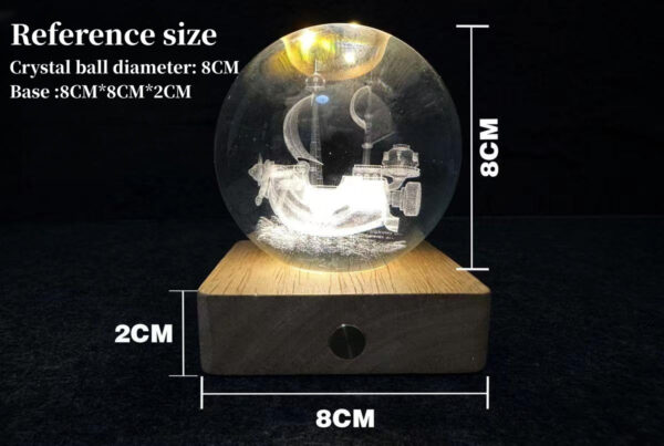 One Piece Crystal Ball Sunny/Merry Night Light: Exquisite DIY Rechargeable Luminous Night Light