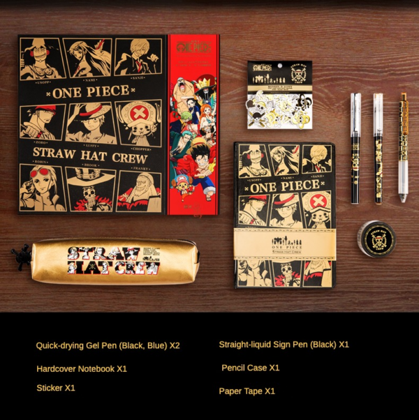 One Piece Stationery High Appearance Level Gift Box school gift Neutral Pen Book sticker set