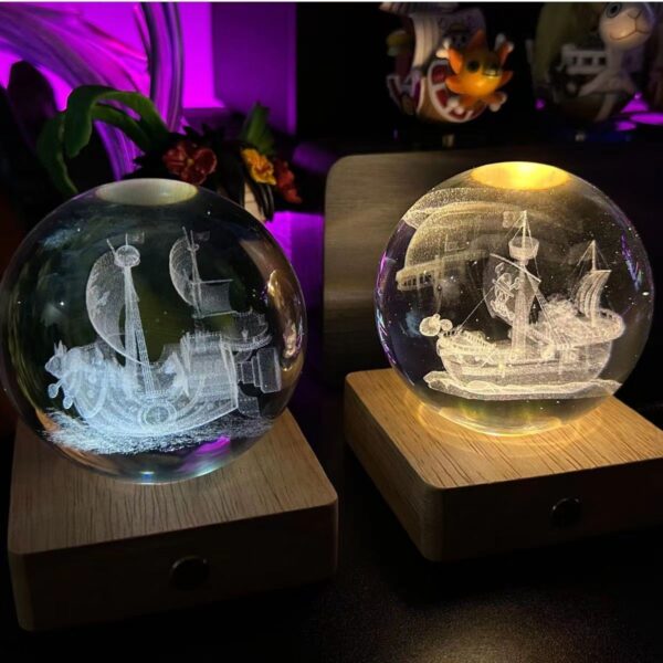 One Piece Crystal Ball Sunny/Merry Night Light: Exquisite DIY Rechargeable Luminous Night Light