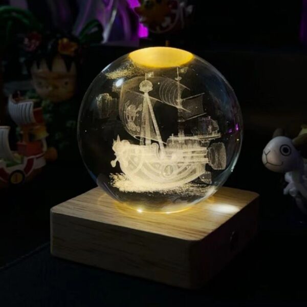 One Piece Crystal Ball Sunny/Merry Night Light: Exquisite DIY Rechargeable Luminous Night Light