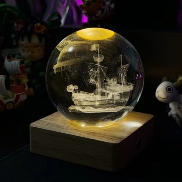 One Piece Crystal Ball Sunny/Merry Night Light: Exquisite DIY Rechargeable Luminous Night Light