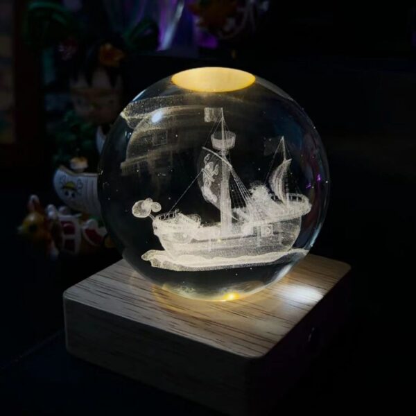 One Piece Crystal Ball Sunny/Merry Night Light: Exquisite DIY Rechargeable Luminous Night Light