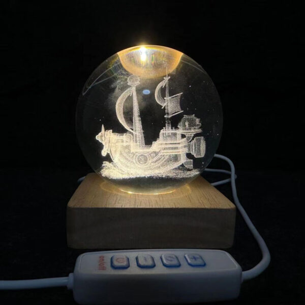 One Piece Crystal Ball Sunny/Merry Night Light: Exquisite DIY Rechargeable Luminous Night Light