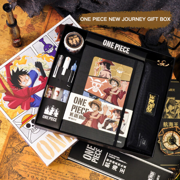 One Piece Stationery High Appearance Level Gift Box ONE PIECE New Journey Gift Box Neutral Pen Book sticker set