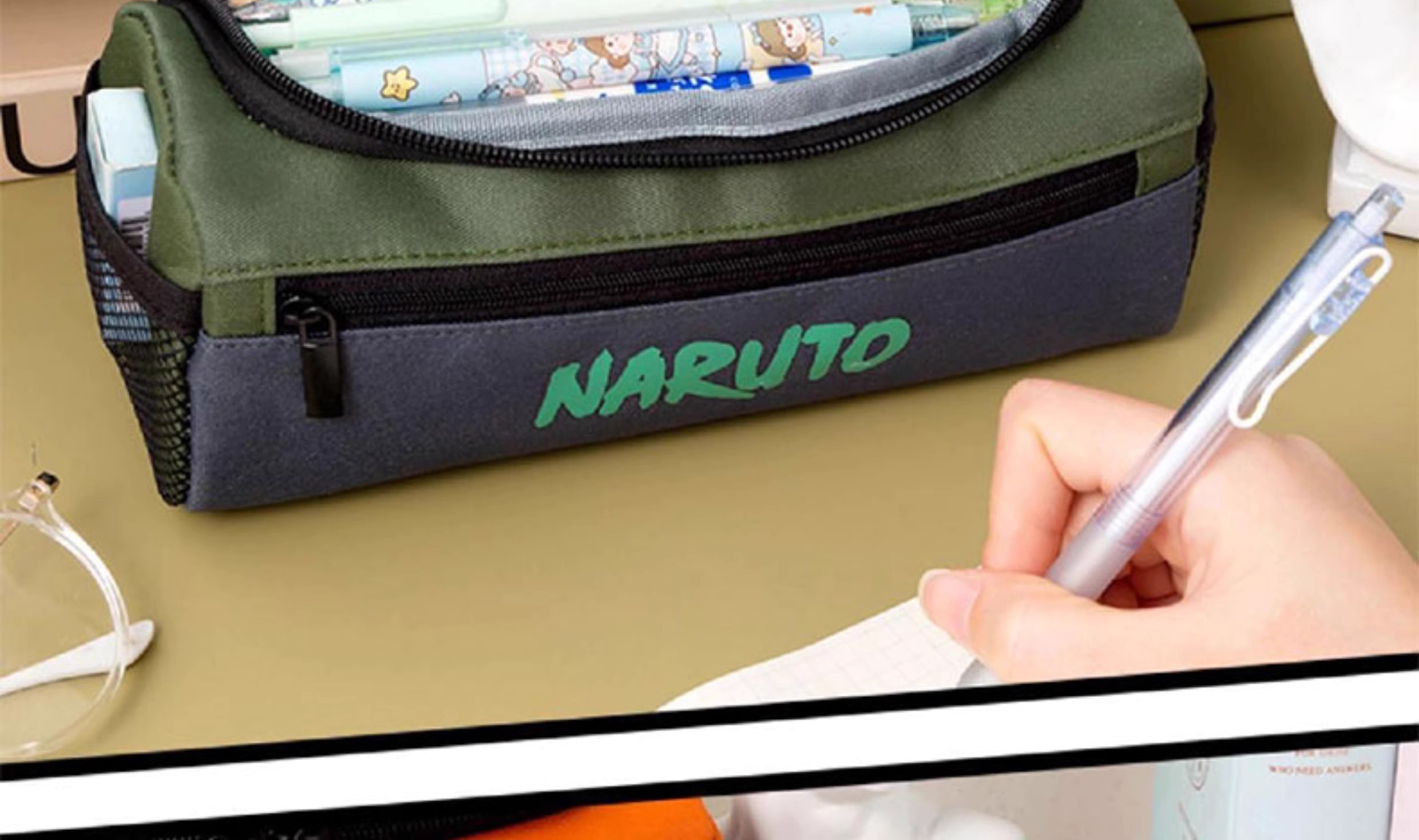 Naruto Pencil Case: Multifunctional Large-Capacity Handheld Stationery Box