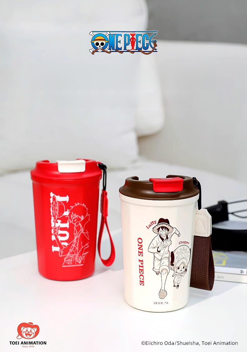 One Piece Diamond Coffee Cup Stainless Steel Insulated Cup Water Bottle Anime Merchandise Gift