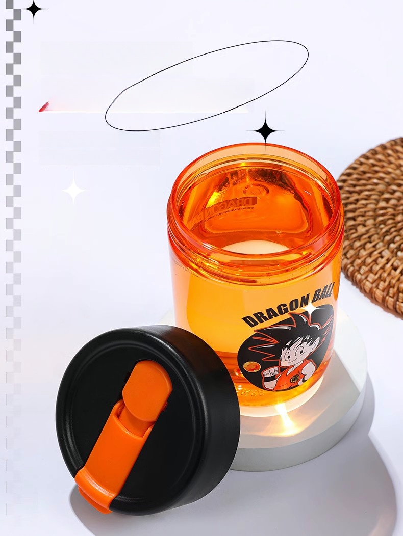 Dragon Ball Travel Cup: Goku & Bulma with Straw - Anime Merchandise Water Cup Gift