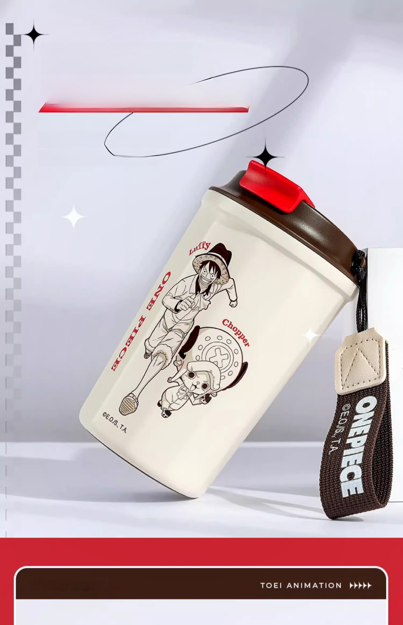 One Piece Diamond Coffee Cup Stainless Steel Insulated Cup Water Bottle Anime Merchandise Gift