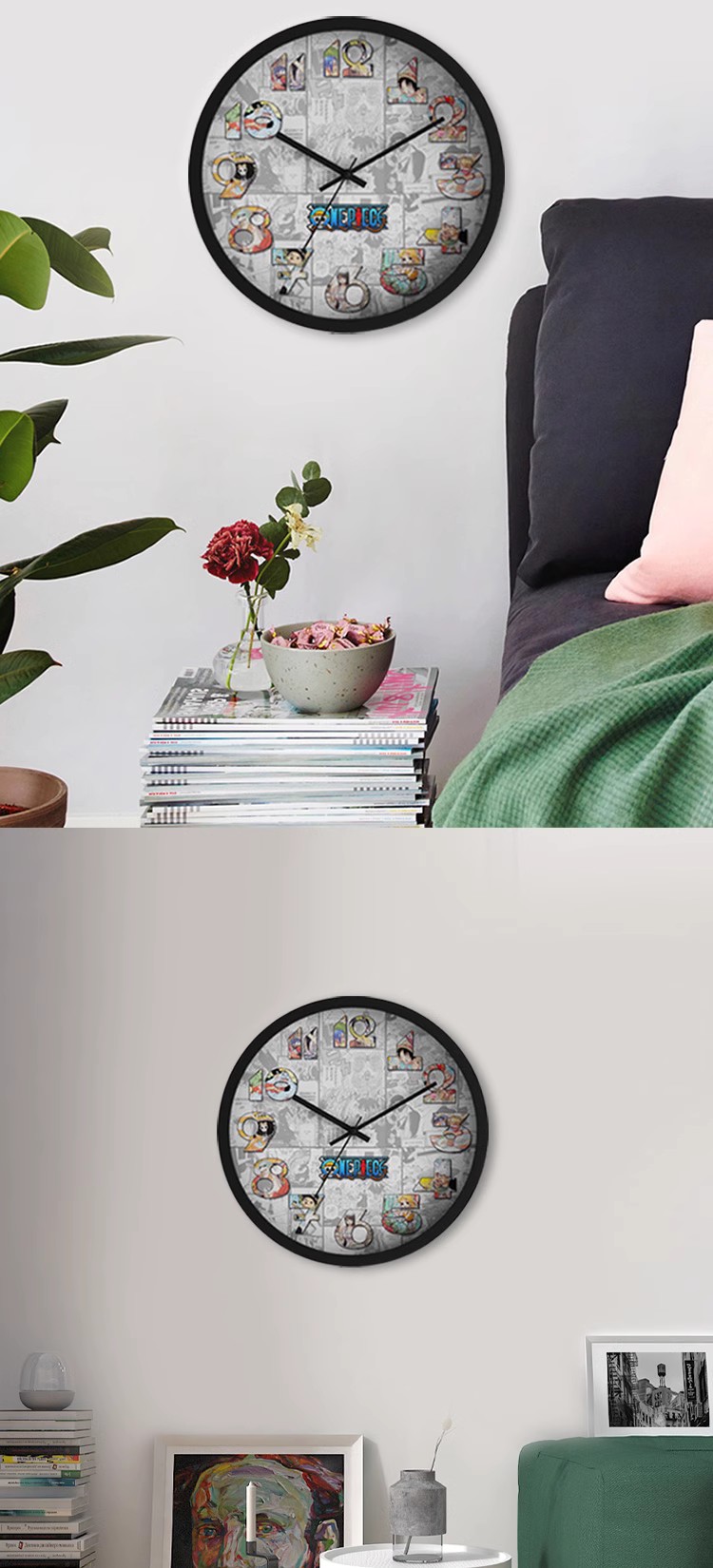 Round Creative Trend One Piece Wall Clock