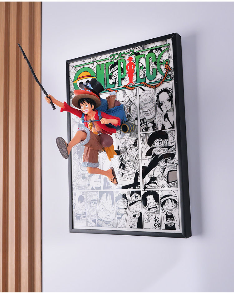 One Piece 3D Figure Painting: Luffy, Ace, and Sabo Burst Out of the Manga, Gear 5 Nika Gift