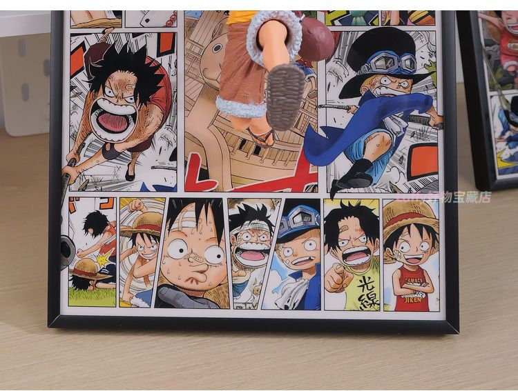 One Piece 3D Figure Painting: Luffy, Ace, and Sabo Burst Out of the Manga, Gear 5 Nika Gift