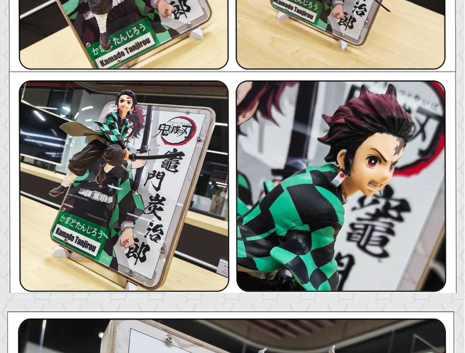 Demon Slayer: Tanjiro, Nezuko, Inosuke, Zenitsu Anime Figure 3D Art Creative Gift Bandai figures