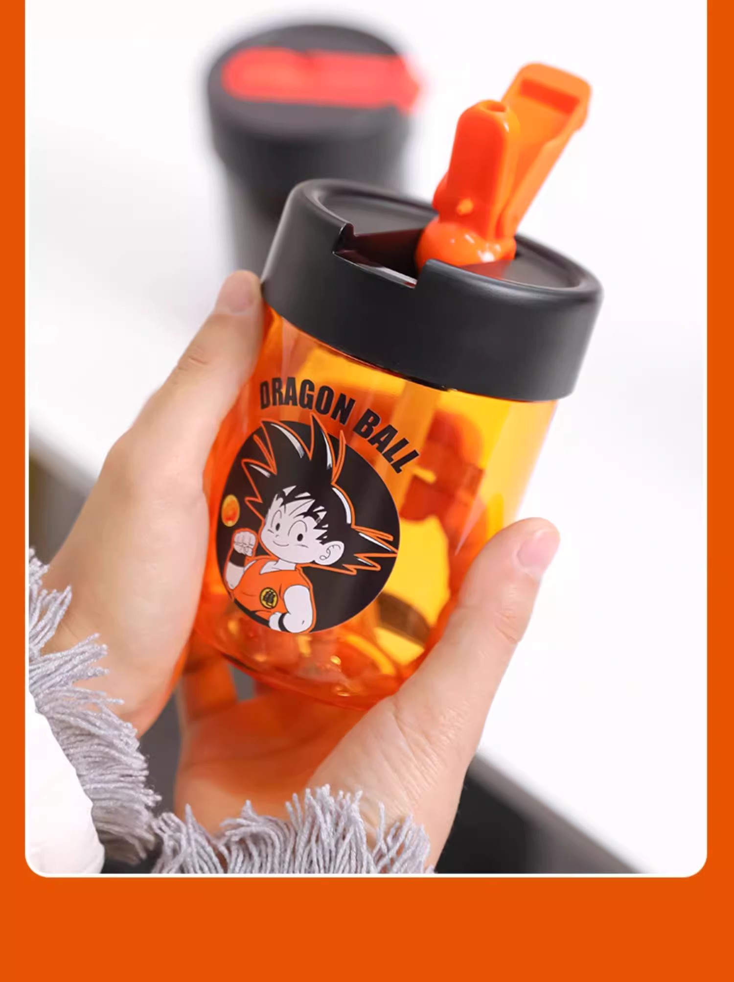 Dragon Ball Travel Cup: Goku & Bulma with Straw - Anime Merchandise Water Cup Gift