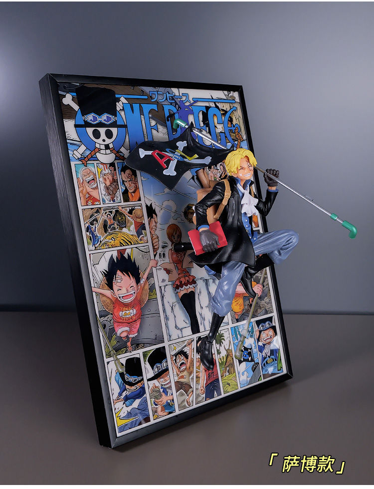 One Piece 3D Figure Painting: Luffy, Ace, and Sabo Burst Out of the Manga, Gear 5 Nika Gift