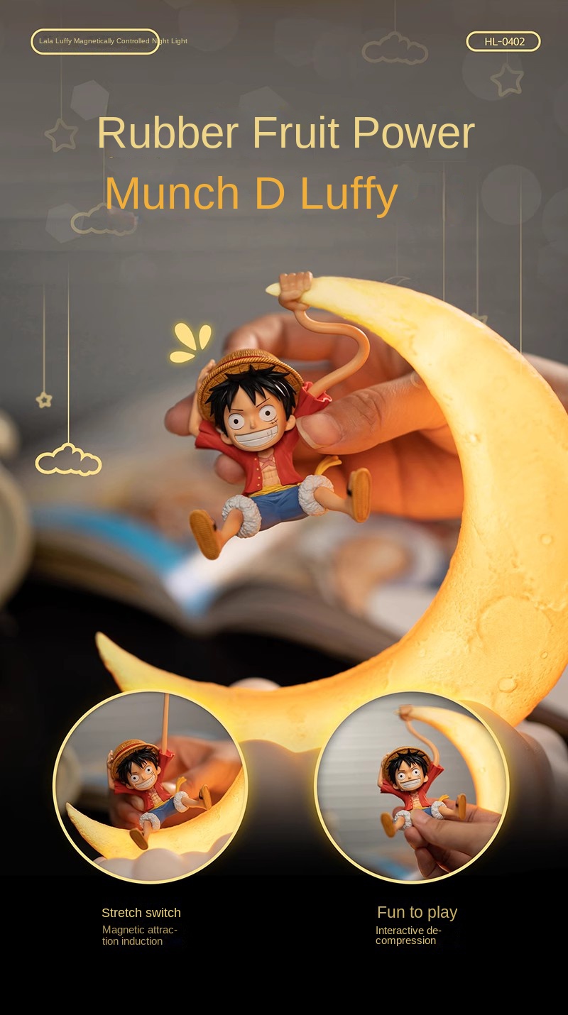 HAPPY LIFE One Piece Luffy Magnet-Controlled Night Light