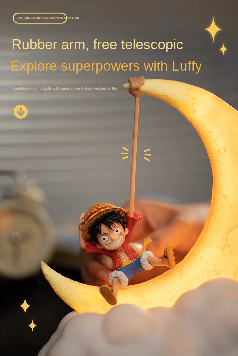 HAPPY LIFE One Piece Luffy Magnet-Controlled Night Light