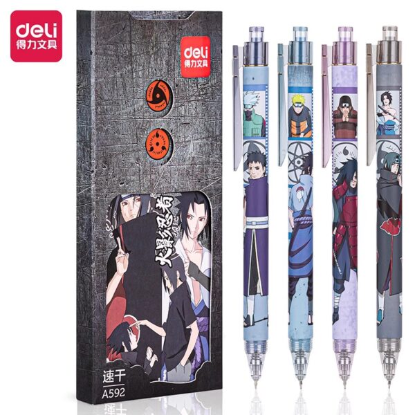 Naruto Retractable Gel Pen, Uchiha Sharingan Bonds, Student Use, Quick-Drying Black Ink Pen, 0.5mm Carbon Pen