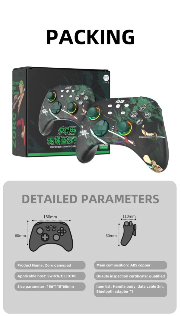 Roronoa Zoro Sensitive play gamepad, precise control, comfortable grip, enjoy the passion of the game