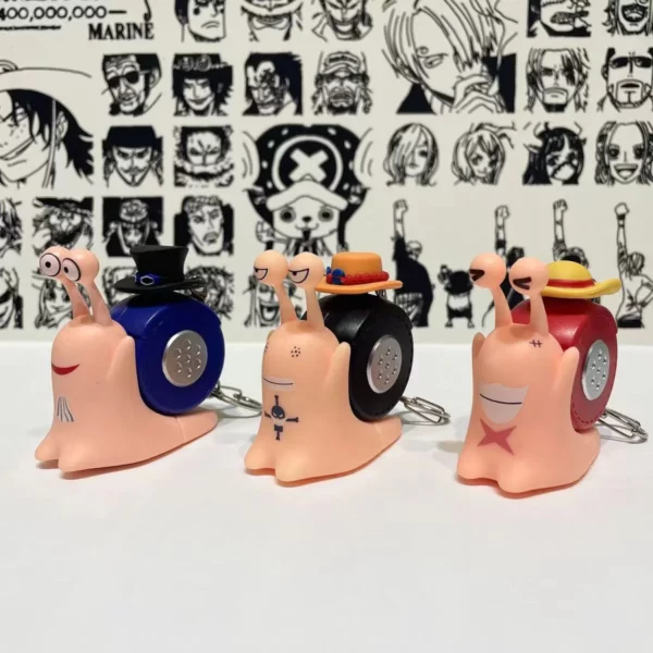 Luffy/Ace/Sabo Den Den Mushi recording sound toy keychain, exclusive sound retention, fun to accompany