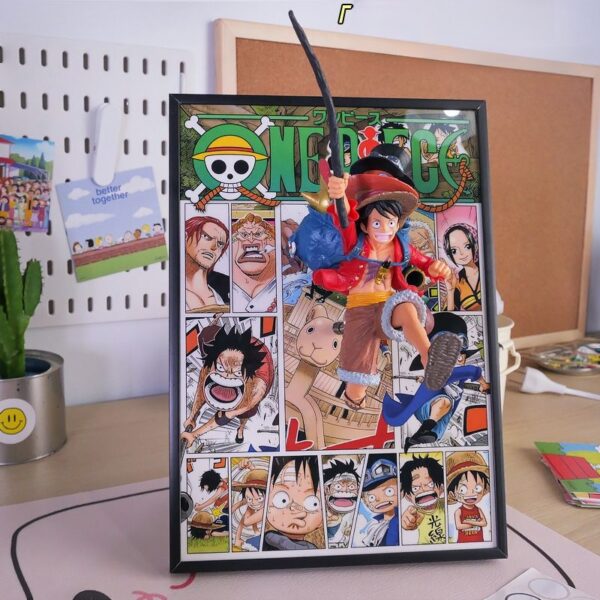 One Piece 3D Figure Painting: Luffy, Ace, and Sabo Burst Out of the Manga, Gear 5 Nika Gift