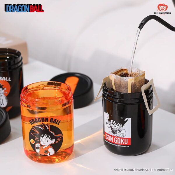 Dragon Ball Travel Cup: Goku & Bulma with Straw - Anime Merchandise Water Cup Gift