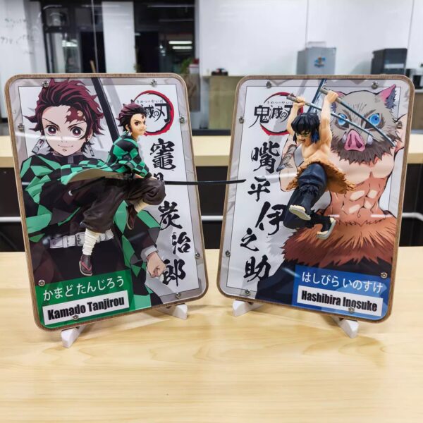 Demon Slayer: Tanjiro, Nezuko, Inosuke, Zenitsu Anime Figure 3D Art Creative Gift Bandai figures