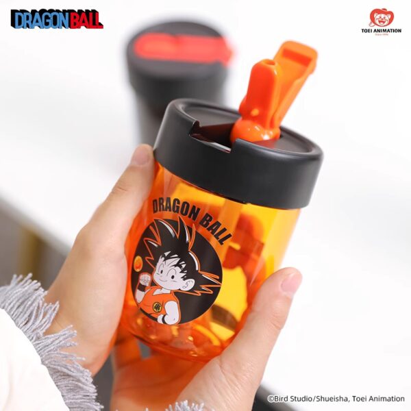 Dragon Ball Travel Cup: Goku & Bulma with Straw - Anime Merchandise Water Cup Gift