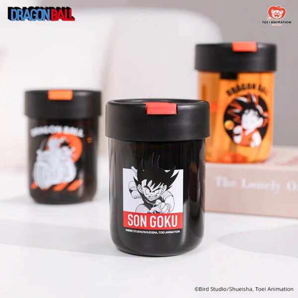 Dragon Ball Travel Cup: Goku & Bulma with Straw - Anime Merchandise Water Cup Gift