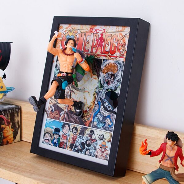 Illuminated One Piece Decorative Art: 3D Luffy Breaking Through Anime Desktop Ornament - A Birthday Gift for Friends and Boys