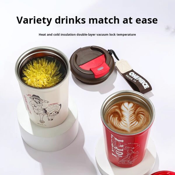 One Piece Diamond Coffee Cup Stainless Steel Insulated Cup Water Bottle Anime Merchandise Gift