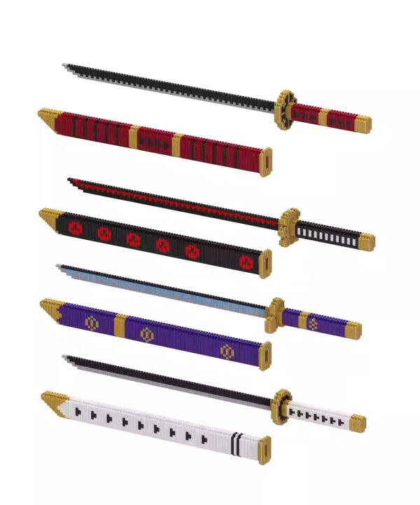 One Piece Zoro Yamato Sword Building Block Assembled Scabbard, Shusui, Sandai kitetsu, Wadou Ichimonji