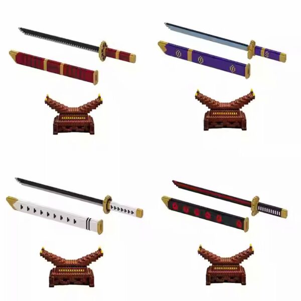 One Piece Zoro Yamato Sword Building Block Assembled Scabbard, Shusui, Sandai kitetsu, Wadou Ichimonji