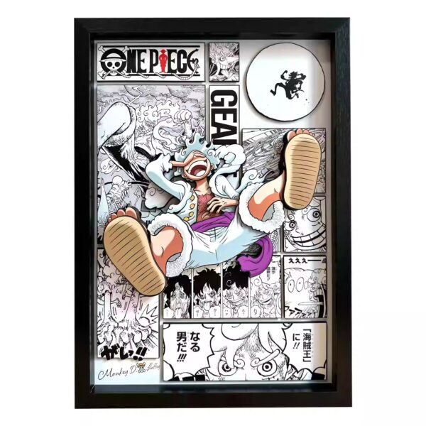 One Piece Gear 5 Fifth Gear Sun God Nika Luffy Papercraft 3D Art Decor Hanging Artwork Handcrafted