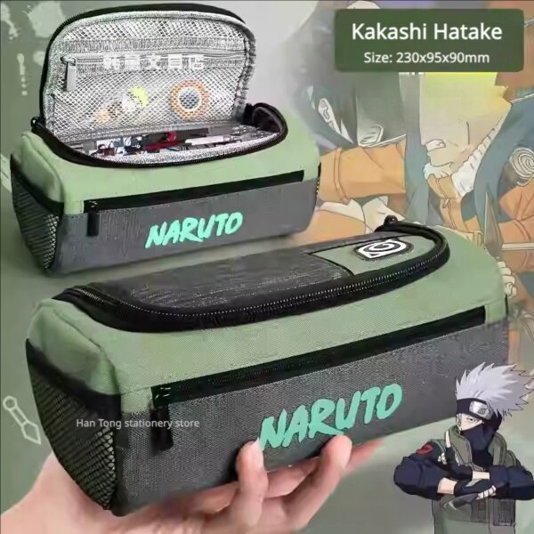 Naruto Pencil Case: Multifunctional Large-Capacity Handheld Stationery Box