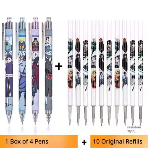 Naruto Retractable Gel Pen, Uchiha Sharingan Bonds, Student Use, Quick-Drying Black Ink Pen, 0.5mm Carbon Pen